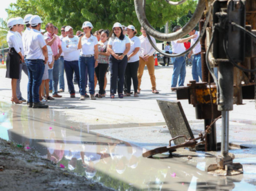 Se da banderazo a inicio de construcción de pozos de absorción en Puerto Morelos