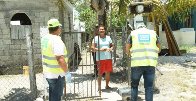 Este domingo, brigadistas de gorras amarillas entregaron apoyo alimentario en 11 comunidades de Othón P. Blanco