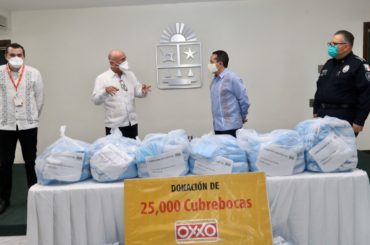 Reciben 25 mil cubrebocas para corporaciones policiacas de Quintana Roo