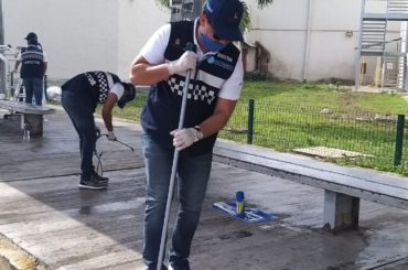 Intensifican campaña de sanitización de paraderos