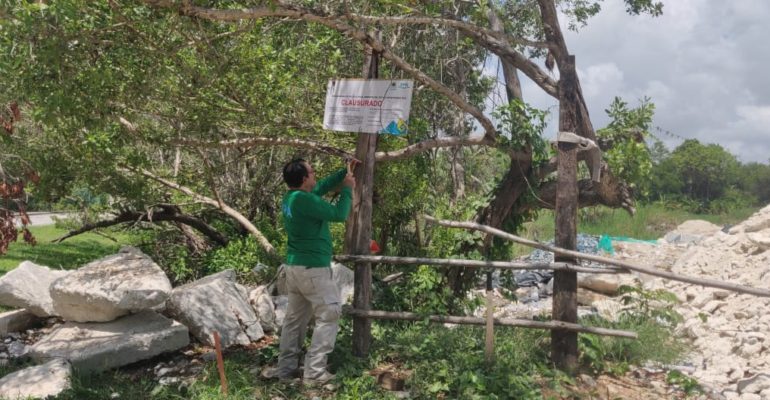 Clausura total temporal en predio colindante al Sistema Lagunar Chacmochuch