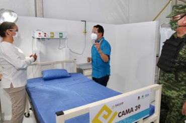 Supervisan hospitales reconvertidos para pacientes con covid-19