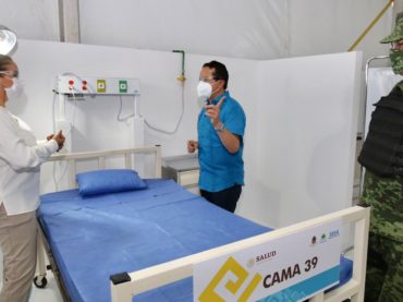 Supervisan hospitales reconvertidos para pacientes con covid-19