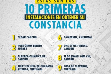 Primeras 10 instalaciones deportivas en conseguir constancias sanitarias