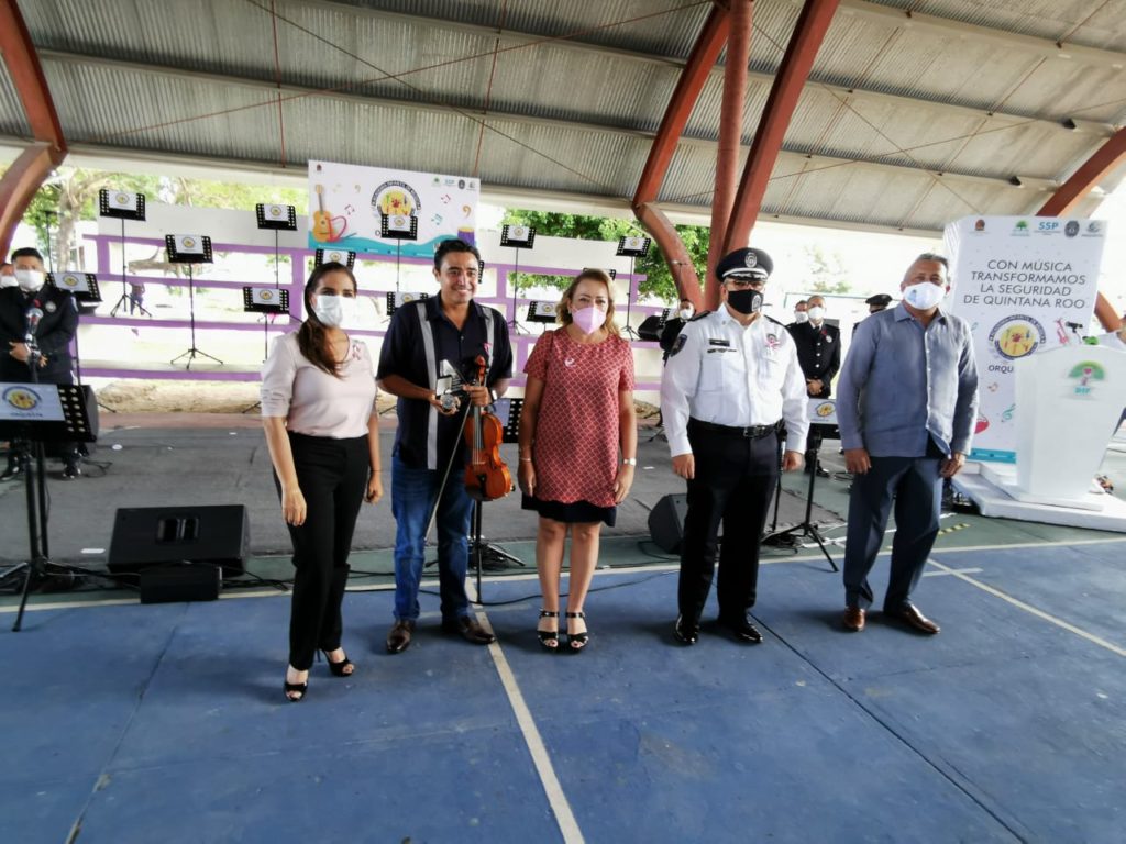 Se presentó en Cancún la Academia Infantil de Música de la Policía Quintana Roo