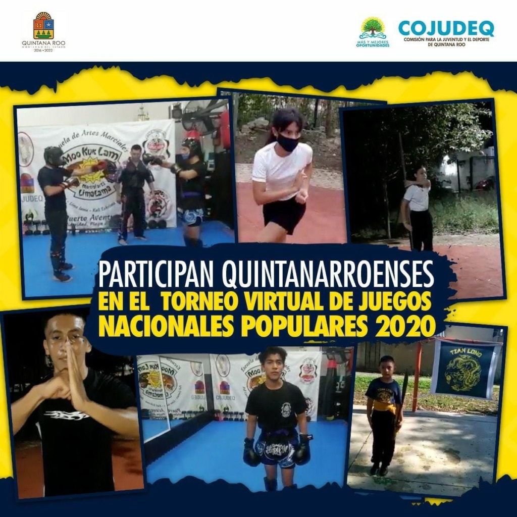 Participan quintanarroenses en el Torneo Virtual de Juegos Nacionales Populares 2020